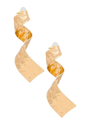8 Other Reasons Streamer Earrings in Metallic Gold.