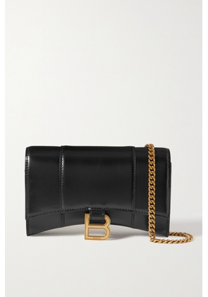 Balenciaga - Hourglass Leather Shoulder Bag - Black - One size