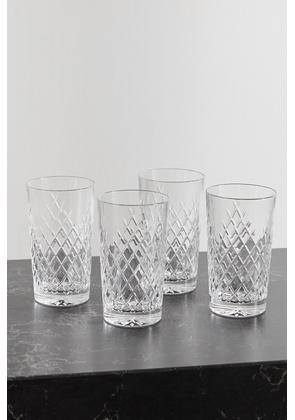 Soho Home - Barwell Set Of Four Cut Crystal Highball Glasses - Neutrals - One size