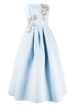 Sachin & Babi Sydney floral-appliqué dress - Blue