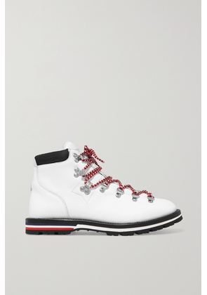 Moncler - Blanche Shearling-lined Leather Ankle Boots - White - IT35,IT36,IT41,IT42