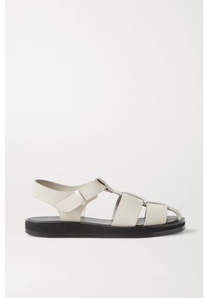 The Row - Fisherman Woven Textured-leather Sandals - Off-white - IT35,IT35.5,IT36,IT36.5,IT37,IT37.5,IT38,IT38.5,IT39,IT39.5,IT40,IT40.5,IT41,IT41.5,IT42