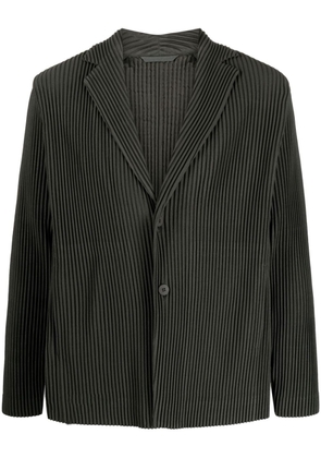 Homme Plissé Issey Miyake single-breasted pleated blazer - Green