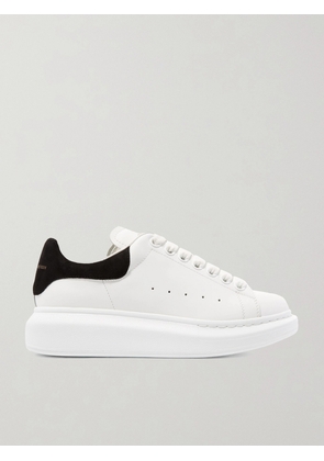 Alexander McQueen - Suede-trimmed Leather Exaggerated-sole Sneakers - White - IT34.5,IT35,IT35.5,IT36,IT36.5,IT37,IT37.5,IT38,IT38.5,IT39,IT39.5,IT40,IT40.5,IT41,IT41.5
