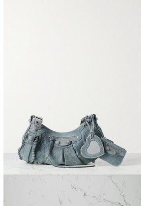 Balenciaga - Le Cagole Small Embellished Denim Shoulder Bag - Blue - One size