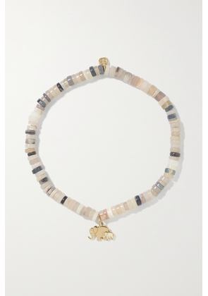 Sydney Evan - Elephant Family 14-karat Gold, Enamel, Opal And Diamond Bracelet - One size
