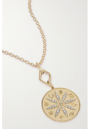 Sydney Evan - Sand Dollar 14-karat Gold Diamond Necklace - One size