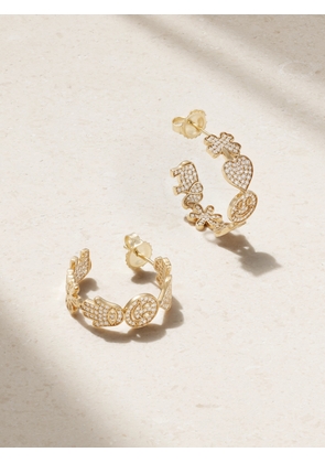 Sydney Evan - Medium Icon 14-karat Gold Diamond Hoop Earrings - One size