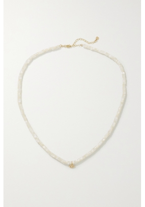 Sydney Evan - Tiny Evil Eye 14-karat Gold, Mother-of-pearl And Diamond Necklace - White - One size