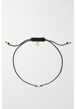 Sydney Evan - Evil Eye 14-karat Gold, Cord And Diamond Bracelet - One size