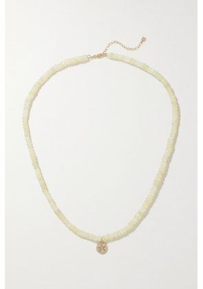 Sydney Evan - Sand Dollar 14-karat Gold, Opal And Diamond Necklace - Ivory - One size