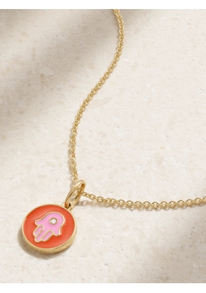 Sydney Evan - Tiny Hamsa 14-karat Gold, Enamel And Diamond Necklace - One size