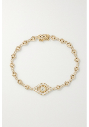 Sydney Evan - Large Evil Eye 14-karat Gold Diamond Bracelet - One size