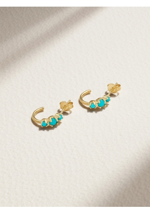Jennifer Meyer - 18-karat Gold Turquoise Hoop Earrings - One size