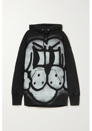 Givenchy - Printed Cotton-jersey Hoodie - Black - xx small,x small,small,medium,large,x large