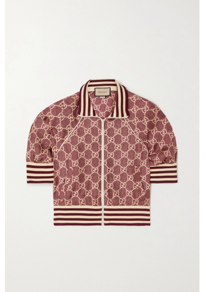 Gucci - Printed Silk-twill Jacket - Neutrals - XXS,XS,S,M,L,XL,XXL