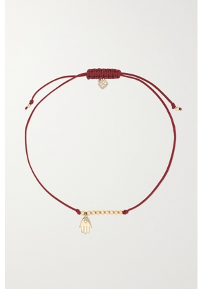 Sydney Evan - Hamsa 14-karat Gold, Cord And Diamond Bracelet - One size