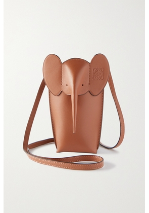Loewe - + Paula's Ibiza Elephant Pocket Leather Shoulder Bag - Brown - One size