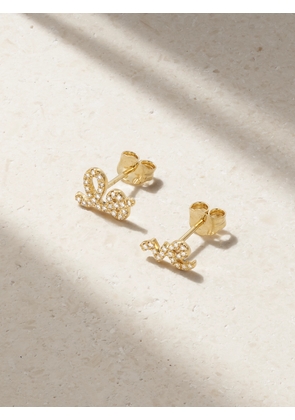 Sydney Evan - Love 14-karat Gold Diamond Earrings - One size