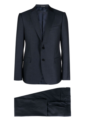Emporio Armani single-breasted slim-cut suit - Blue