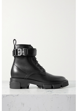 Givenchy - Terra Buckled Leather Ankle Boots - Black - IT35,IT35.5,IT36,IT36.5,IT37,IT37.5,IT38,IT38.5,IT39,IT39.5,IT40,IT40.5,IT41