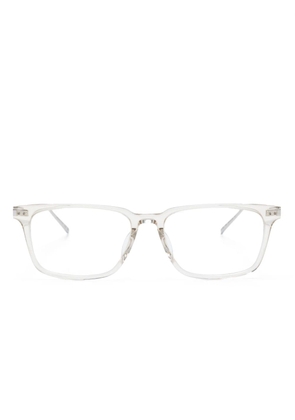 Saint Laurent Eyewear square-frame clear-lenses glasses - Silver