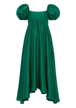 AZEEZA Rory silk midi dress - Green