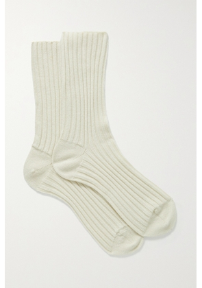 The Row - Ribbed Cashmere Socks - Ivory - P/S,S,M,L