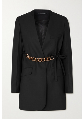Givenchy - Chain-embellished Wool Wrap Blazer - Black - FR34,FR36,FR38,FR40,FR42,FR44
