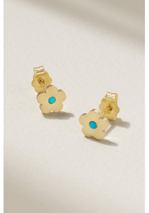Jennifer Meyer - Mini Daisy 18-karat Gold Turquoise Earrings - One size