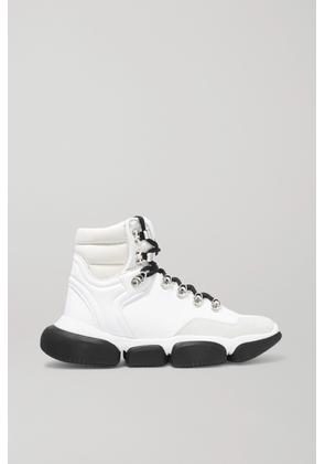 Moncler - Brianna Mesh And Suede-trimmed Leather Sneakers - White - IT35,IT35.5,IT36,IT36.5,IT37,IT37.5,IT38,IT38.5,IT39,IT39.5,IT41,IT41.5