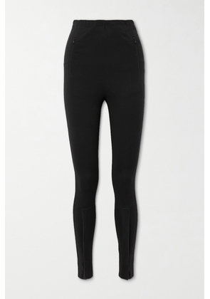 WARDROBE.NYC - Zip-detailed Stretch-jersey Leggings - Black - xx small,x small,small,medium,large,x large