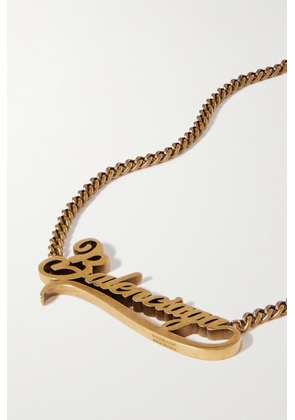 Balenciaga - Typo Valentine Gold-tone Necklace - One size
