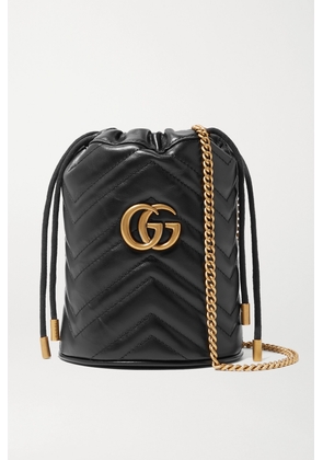 Gucci - Gg Marmont Mini Quilted Leather Bucket Bag - Black - One size