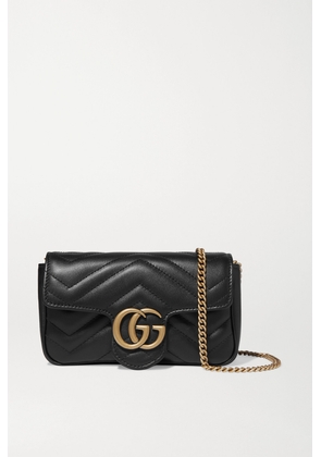 Gucci - Gg Marmont Super Mini Quilted Leather Shoulder Bag - Black - One size