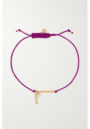Sydney Evan - Pure Love 14-karat Gold Cord Bracelet - Purple - One size