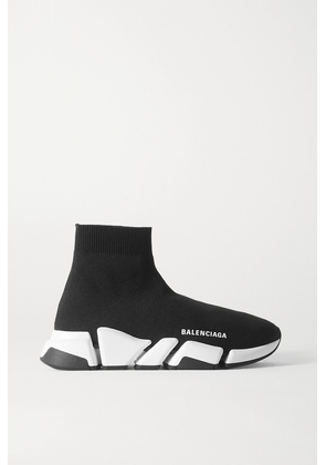 Balenciaga - Speed 2.0 Logo-print Stretch-knit High-top Sneakers - Black - IT34,IT35,IT36,IT37,IT38,IT39,IT40,IT41,IT42