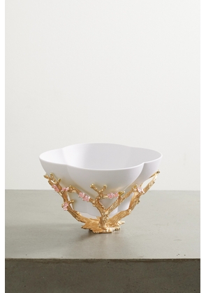L'Objet - Blossom Porcelain, Gold-plated, Quartz And Enamel Bowl - White - One size