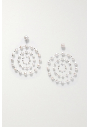 Danielle Frankel - Silver And White Gold Pearl Earrings - One size