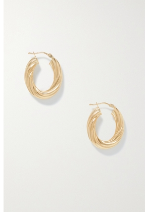 STONE AND STRAND - Bold Gold Hoop Earrings - One size