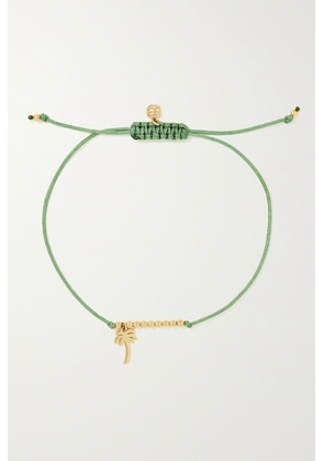Sydney Evan - Palm Tree 14-karat Gold Cord Bracelet - One size