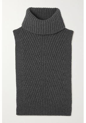 The Row - Aso Ribbed Cashmere Turtleneck Tank - Gray - XS/S,M/L