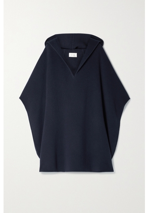 The Row - Nusa Hooded Wool And Cashmere-blend Poncho - Blue - XS/S,M/L