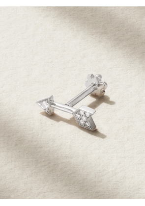 MARIA TASH - Arrow 18-karat White Gold Diamond Earring - One size