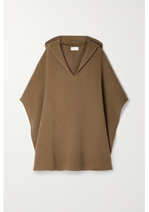 The Row - Nusa Hooded Wool And Cashmere-blend Poncho - Brown - XS/S,M/L