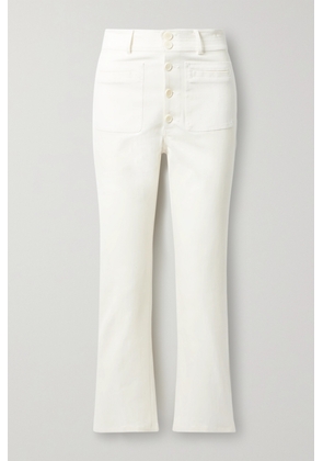 APIECE APART - Marston Cropped Cotton-twill Straight-leg Pants - Cream - US0,US2,US4,US6,US8,US10