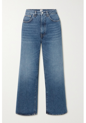 TOTEME - + Net Sustain Cropped High-rise Flared Organic Jeans - Blue - 23,24,25,26,27,28,29,30,31,32