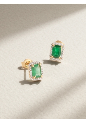 Mateo - 14-karat Gold, Emerald And Diamond Earrings - Green - One size
