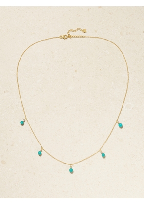 Mateo - 14-karat Gold, Turquoise And Diamond Necklace - One size