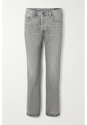GOLDSIGN - The Walcott Distressed Straight-leg Organic Jeans - Gray - 23,24,25,26,27,28,29,30,31,32